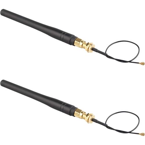 SUBZONAL-Lot de 2 antennes 433 MHz 3DBI Hotspot omnidirectionnel WiFi Droit RP-SMA Femelle avec U.FL vers RP-SMA mâle 3G 4G WiFi Module coaxial Pigtail 15 cm RF 1.13 antenne WiFi