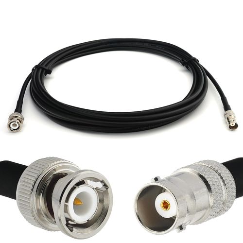 BNC Mâle vers BNC Femelle 1m câble coaxial RG58 50 Ohm-rallonge BNC Extension Faible Perte Cable pour Antenne CB Radio Amateur Sans fil Radio WIFI adaptateur UHF VHF