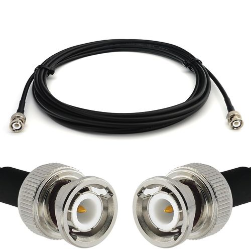 BNC Mâle vers BNC Mâle 2m câble coaxial RG58 50 Ohm-rallonge BNC Extension Faible Perte Cable pour Antenne CB Radio Amateur Sans fil Radio WIFI adaptateur UHF VHF