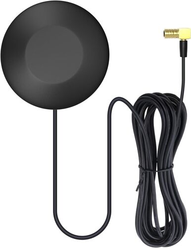 Antenne Dab de Voiture, Connecteur SMB, Antenne Dab Plus avec Cable de 300 cm pour Radios Pioneer, Kenwood, JVC, Alpine, AiliTech - Haute Sensibilité du Signal - Gain Elevé 18 DBI