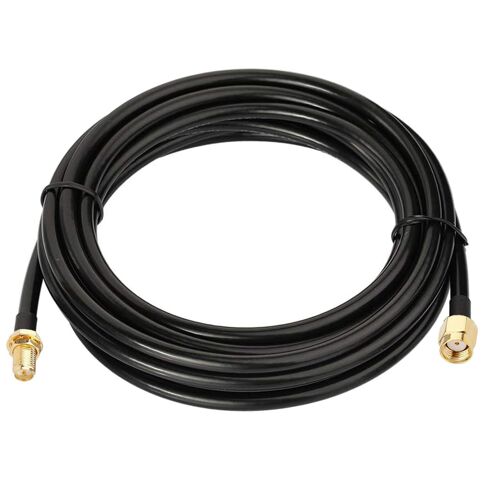 Adaptateur RP SMA mâle - Femelle, RG58 Câble Coaxial SMA 15m, Rallonge Antenne WLAN 15 Mètres, Câble d'Extension pour Antenne Male/Femelle (50 Ohm)