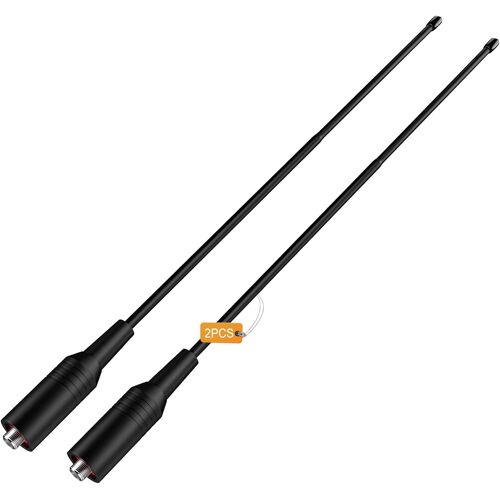 Antenne portative Radio bidirectionnelle, antenne U/V (136-174/400-470) de 15 Pouces SMA-Femelle pour talkies-Walkies BF-888S UV-5R UV-5RA UV-5RE (2 pcs)