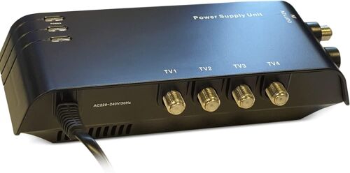 Alimentation 4 Sorties Pour Amplificateurs/Alimentation Antenne Tnt/Signal Tnt 2-8 Db/Decodeur Signal