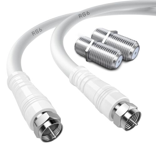 MEVRONISSHOP-RG6 Câble d'antenne TV F mâle RG6 câble coaxial avec connecteur F femelle 75 Ohm, pour décodeur câble, TV, satellite, 32,8 pieds (10 M)