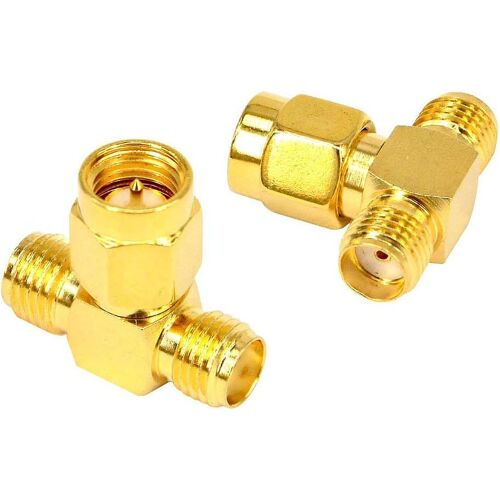 Vornixorsarlshop-Adaptateur Sma Mâle Vers Double Femelle - Connecteur Rf Triple T À 3 Voies Pour Câble D'extension Antenne Wifi Fpv Drone
