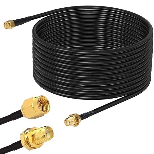 8M Antenne WiFi Extension Câble, Câble d¿Extension RG174, Rallonge Antenne WLAN, Câble Coaxial SMA, Antenne SMA,pour 0¿3G LTE WLAN FPV HomeMatic Ccu2 Cc1101 Huawei routeur