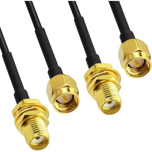 2 Câble SMA Rallonge Antenne Adaptateur, 4G 2m Câble Rallonge SMA Male à Femelle Angle Droit RG174 pour Routeur 4G LTE Modem USB SDR Radioamateur Caméra WiFi Drone FPV Surveillance et Récepteurs