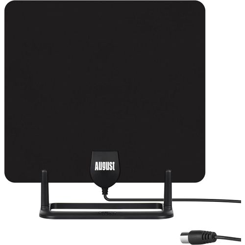 DTA450-Antenne TV d¿Intérieur Puissante Numérique TNT HD-avec Socle,Petite,Discrète,Portable,Câble 3m UHV VHF-Maison Camping-Car Caravane-France Belgique-Noir
