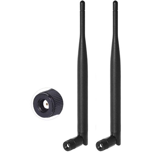 Bin Antenne Wifi 6dbi Mimo Rp-Sma Bi-Bande 2.4ghz 5.8ghz Omnidirectionnelle Pour Carte Mere Asus Msi Gigabyte Asrock Biostar Pc Caméra Sécurité Ip Routeur Wifi Carte Pcie Réseau Sans Fil,2 Paquets