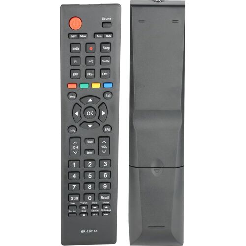 Télécommande ER-22601A Compatible avec Hisense TV 24E33 24F33 32D33 32D36 32M2160 T163920 HL24K20D BD-J5700 H43N2100C LHD33EU LHD32D50EU HD24D3 3EU LHD32D33TUK Remplacement du contrôleur