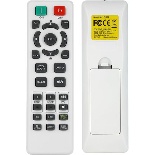 Rcx013 Télécommande Pour Benq Th535 Mh530Fhd Mh535Fhd Mh534 Mh535A Mh535 Th534 Tw533 Tw535 Mh606W Ms524Ae Ms521H Ms531 Ms535 Ms536 Mw526Ae Mw533 Mw535 Mw536 Mw605W Mx532 Mx535P Vidéoprojecteur
