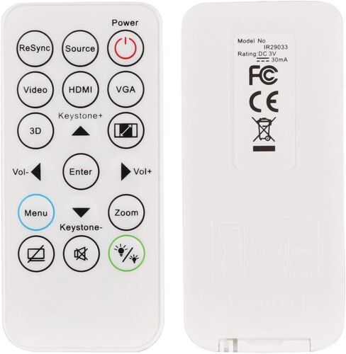 IR29033 SP.8VH02GC01 Télécommande pour Optoma DAESSGL DAESSGN DAEXSGL H182X DH1009 DS344 DS346 DW346 DX345 DX346 H112e S310e S312 S315 S316 W310 W312 W316 X312 X315 X316 BR323 BR326