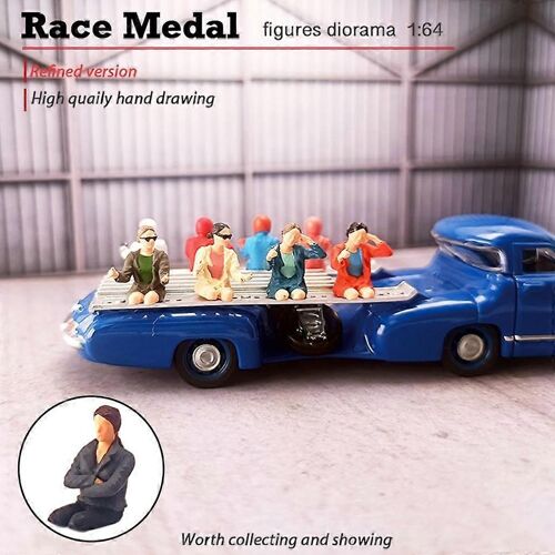 Miniature 1:64 Painted Figures Fashion Driver Street Railway Scene Model DIY Building Kits Decoration Photo Prop Children Toy Collectibles S Scale - G-Gal Gadot