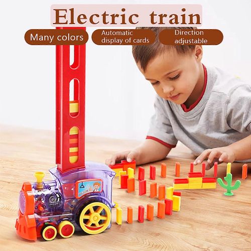 Children's Educational Train DIY Blocks Automatically Put Into Toy Car
