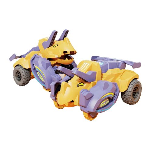 5 Racing Car Toy Crashproof Realistic Dino Toy Vehicle for Preschool Children-Jaune