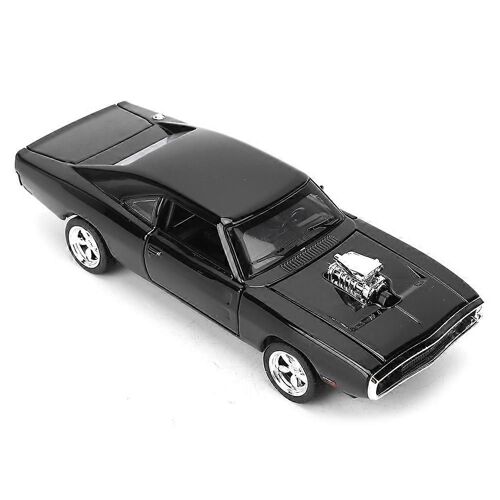 1:32 Alloy Electric Pull Back Racing Car Model Toy Gift with Light Effect for Children (Black)