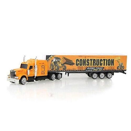 1 Pcs Sliding Alloy Truck Model Diecast Car Toy Container Oil Truck Tank Multi-color Vehicles Toys Birthday Gift for Children Toy Cars-1047A JAUNE