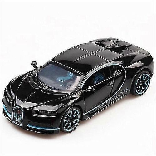 1:32 Toy Car Bugatti Chiron Metal Toy Alloy Car Diecasts Toy Vehicles Car Model Miniature Scale Model Car Toys For Children-Noir