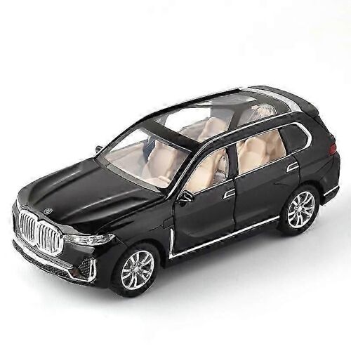 1:32 X7 SUV Alloy Model Car Toy Diecasts Casting Pull Back Sound and Light Car Toys For Children Vehicle Toy Cars-Noir 1