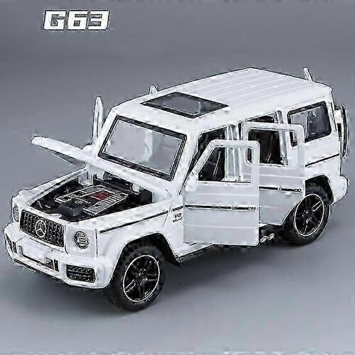 1:32 G63 Suv Alloy Model Car Toy Diecasts Metal Casting Sound And Light Car Toys For Children Vehicle 0619-Blanc