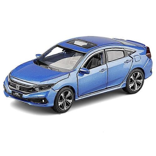1: 32 Honda Civic Open Door Alloy Childrens Toy Simulation Car Model Ornament Birthday Christmas New Year Gift A107-boîte bleue sans boîte