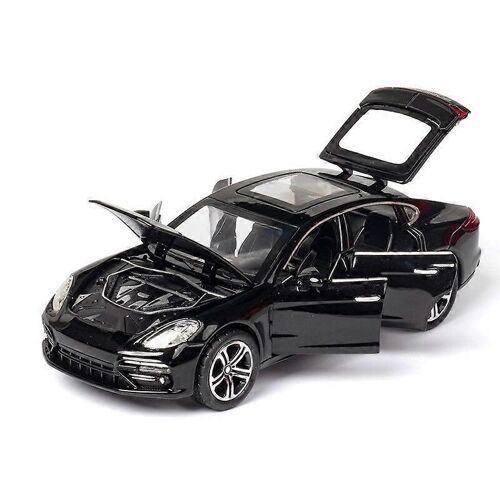 1:32 Panamera Diecasts Toy Cars Miniature Scale Alloy Simulation Vehicles Car Model Children Birthday Gifts Collection Toy Cars-Noir sans boîte