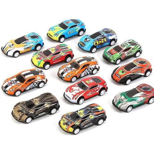 2-8Pcs Set Toy Racing Car Alloy Iron Shell Mini Car Model Toy Inertia Sliding Rail Car Mini Small Gift Toys for Children-8 courses aléatoires