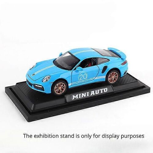 1:32 911 Turbo S Alloy Car Toy Model Metal Body Diecasts Super Sport Car with Pull Back Function Vehicle Toys for Children Gifts-Bleu SANS BOÎTE