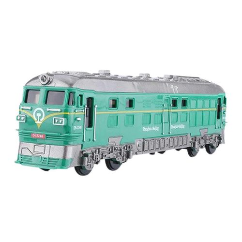 1/87 Die Cast Train Locomotive Toy with Pull Back Action for Children Gifts Green