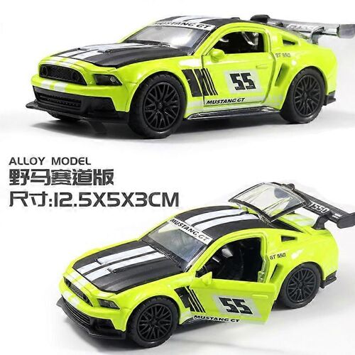 1/36 Porsche 911 Gtr Alloy Diecasts Toy Car Models Metal Vehiclesdouble Door Pull Back Collectable Toys For Children Boys Gift-Mustang