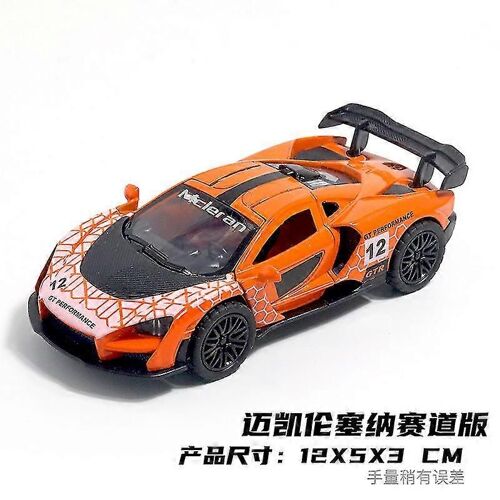 1:36 Diecast Alloy Car Model Childrens Toy Car Open The Door Decoration Cool Racing Car Boy Toys Gift For Kids-Cyprix Orange