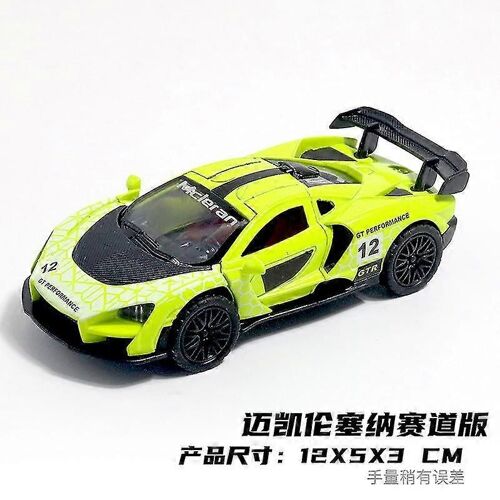 1:36 Diecast Alloy Car Model Childrens Toy Car Open The Door Decoration Cool Racing Car Boy Toys Gift For Kids-Cyprix Vert