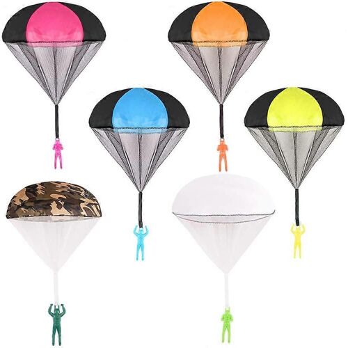 6pcs Parachute Toy, Tangle Free Throwing Hand Throw Flying Toys,No Battery Nor Assmbly Reauired, For Children's Outdoor Play Gifts