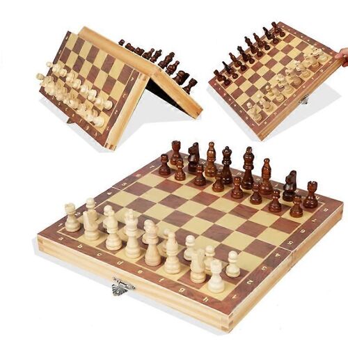Les Coins En Bois Peuvent Être Rangés Dans L'échiquier, Le Bois De Haute Qualité, Les Échecs De Haute Qualité Et Les Jouets D'échecs