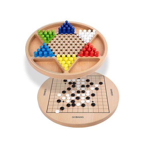 Gobang Jeu Familial Non Toxique Et Respectueux De L'environnement Avec Échecs, Ludo, Dames Chinoises, Jouets Pour Enfants-2