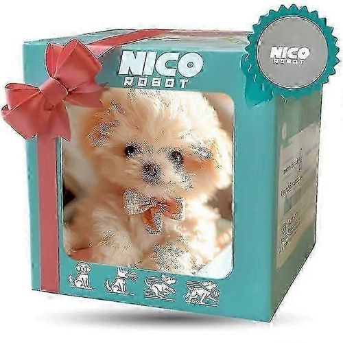 Nico Robot Dog, mon chiot robot réaliste, une peluche interactive qui agit comme un vrai chiot-Blanc