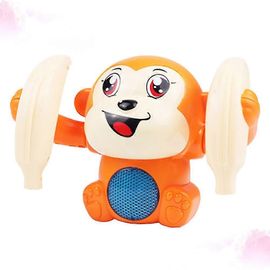 Jouet électrique pour singe à bascule pour bébé-orange