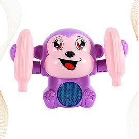 Jouet électrique pour singe à bascule pour bébé-violet