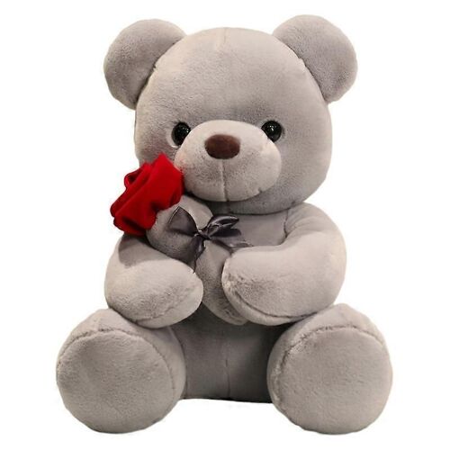 Peluche ours en peluche rose, adorable et douce, poupée créative, machine à attraper, cadeau de Saint-Valentin-gris