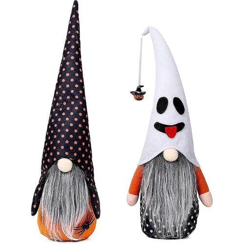 Lot de 2 poupées d'Halloween, nains de jardin en peluche, pouces, peluche d'Halloween, peluche d'Halloween, poupée en peluche gratuite ou Rudolph Halloween pour Halloween