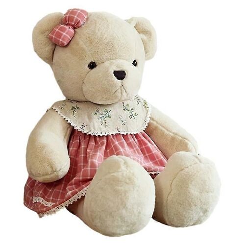 Poupée ours frais créatif ours en peluche peluche couple gros ours poupée fille cadeau presse poupée-Modèle femme rose