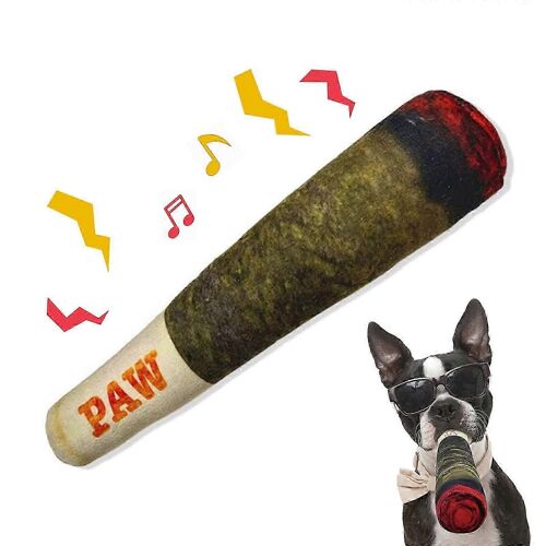 Jouet en peluche couinant à mâcher pour chien, motif de grande patte articulée