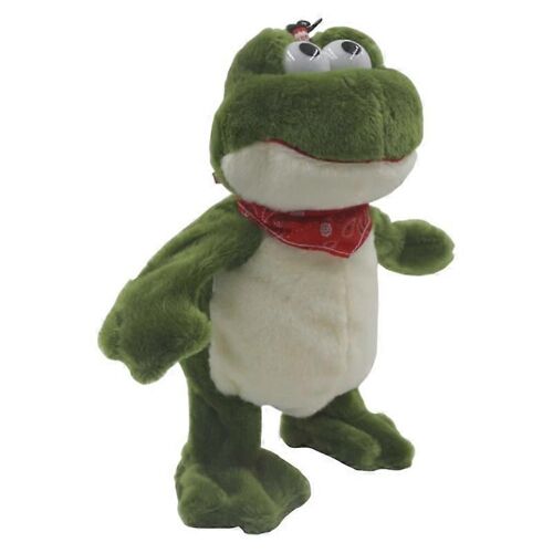 Le poulet en peluche électrique chante et danse comme un fou et crie poulet canard et grenouille-grenouille