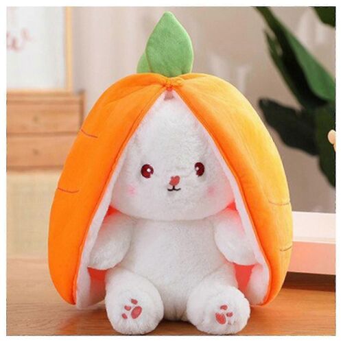 Lapins Muppet Toys Réversible Carottes Fraises Lapin Oreiller Peluche Jouet Poupée pour Garçons Filles TA-18 cmLapin aux carottes