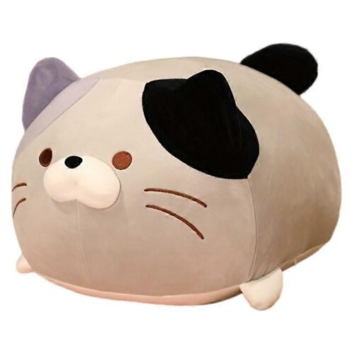 Tuanzi poupée chat en peluche gros chat poupée oreiller câlin poupée coussin de lit-gris