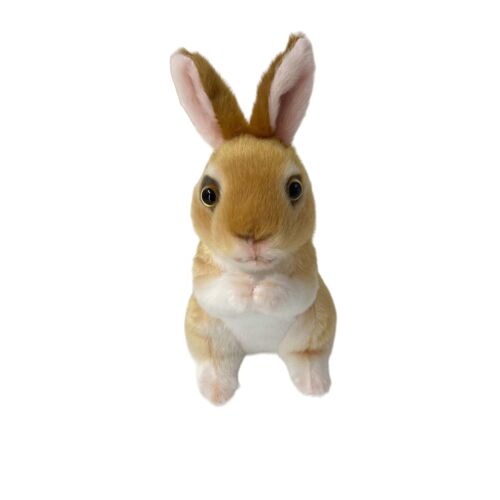 Poupée de lapin de simulation Poupée de lapin blanc Mascotte de l'année du lapin Peluche Poupée de chiffon-lapin brunlapin brun