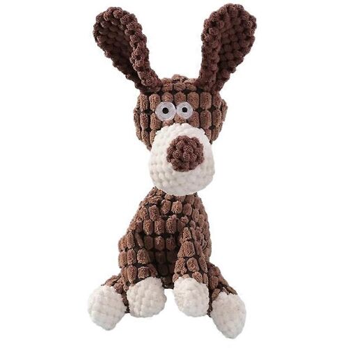 Jouet En Peluche En Forme D'âne En Corde De Coton Pour Animaux De Compagnie, Nettoyage Des Dents, Grain De Maïs, Jouet Interactif Pour Chien-Brun