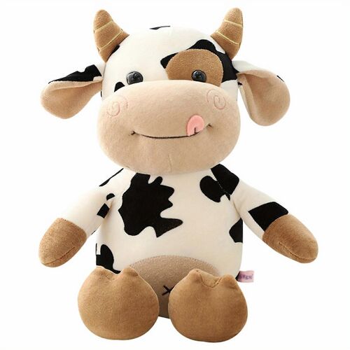 Jolie poupée en peluche de vache de dessin animé