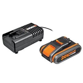 Worx Power Share Set de 20V/2000mAh Li-Ion Batterie Plus Chargeur, 1pièce, - WA3601