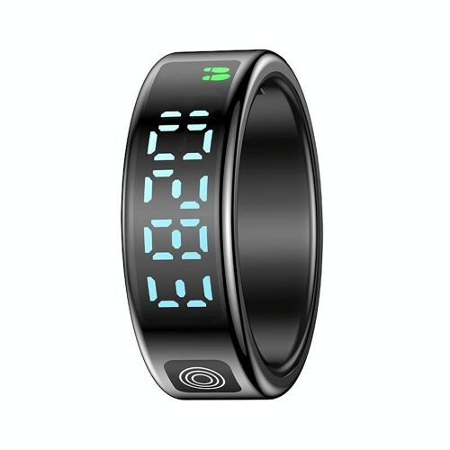Bague Connectée Taille 9 Commande Gestuelle Suivi Santé Modes Sport Étanche Noir Noir YONIS